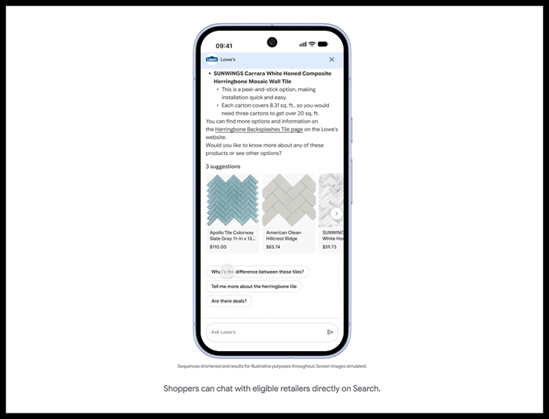 Google Agentic Shopping Chat Example